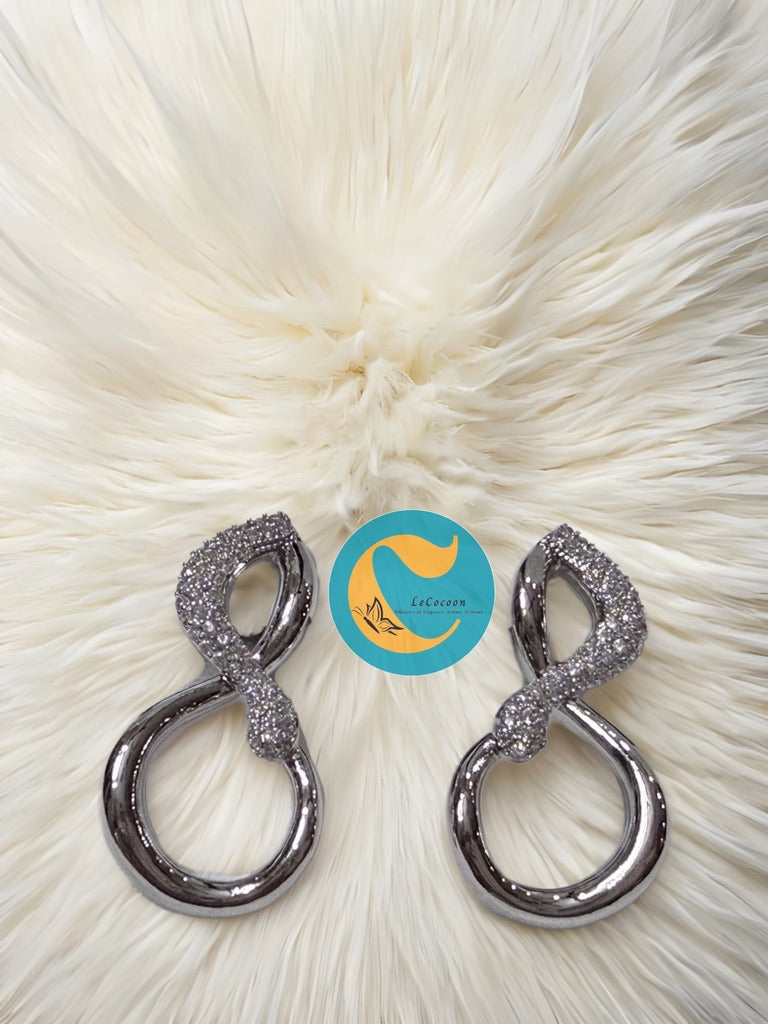 Silver Infinity Loop Designer Earrings