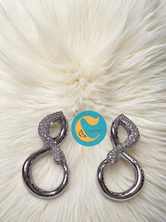 Silver Infinity Loop Designer Earrings