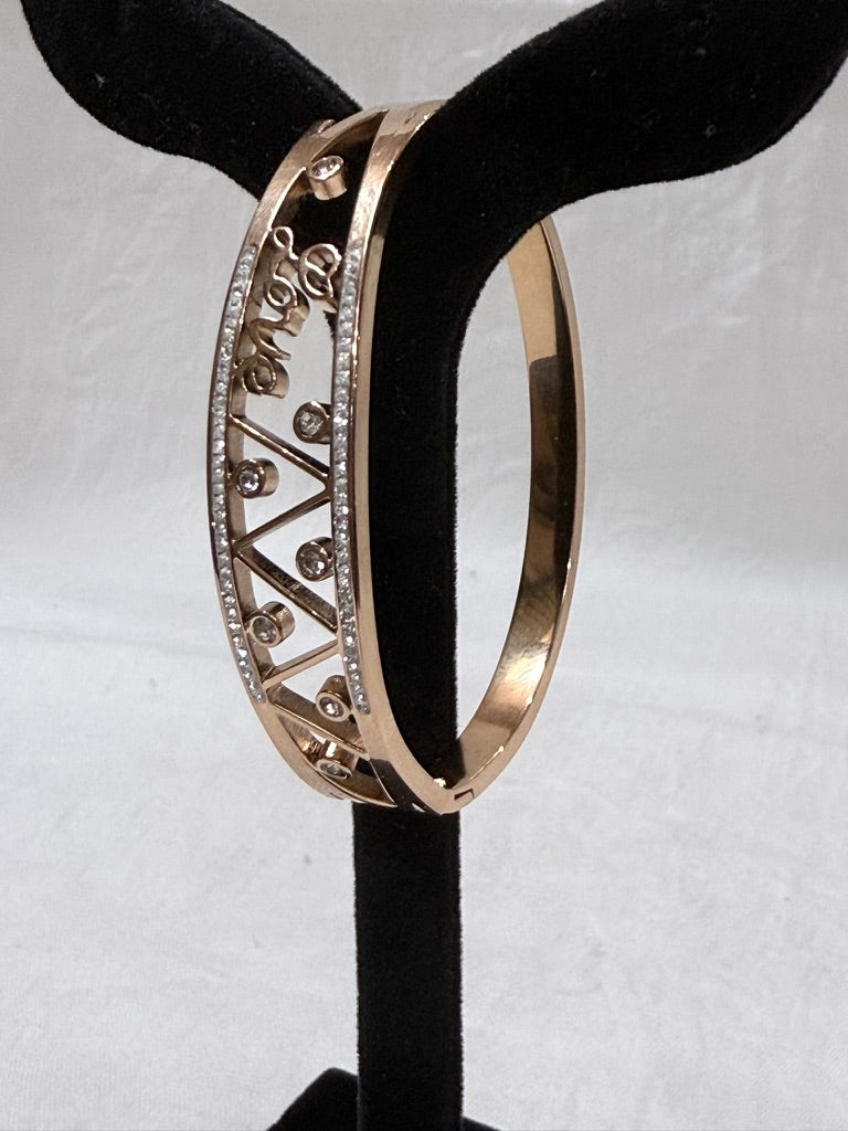 Eternal Love Crystal-Studded Bangle