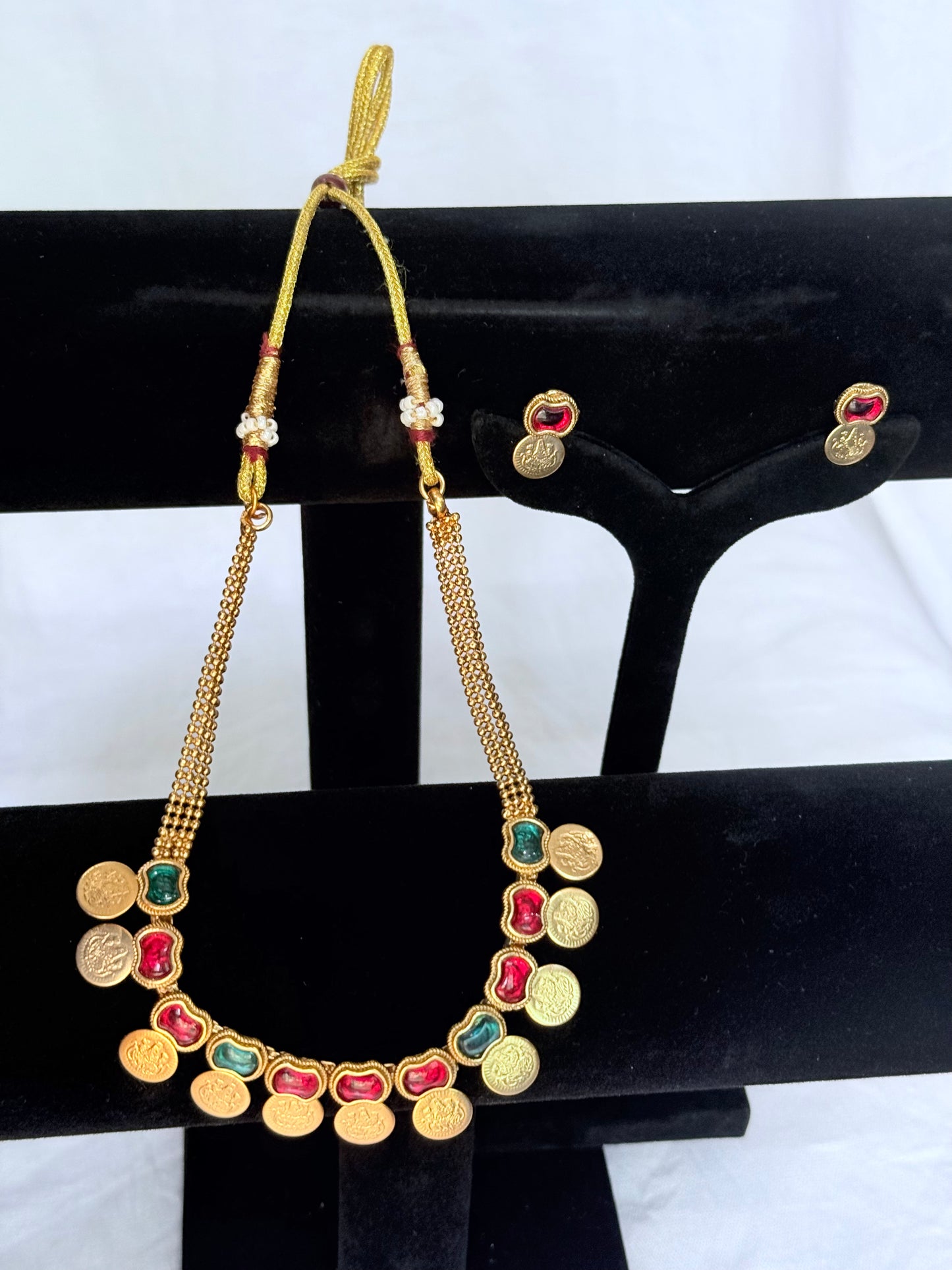 Coin Necklace Set with Earrings