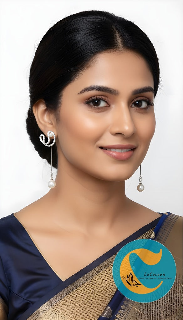 Celestial Pearl Drop Earrings