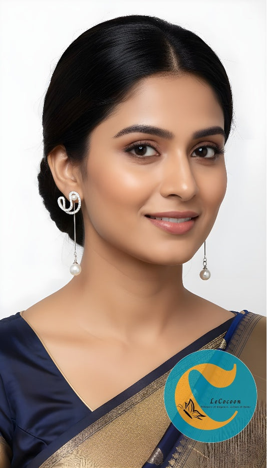 Celestial Pearl Drop Earrings