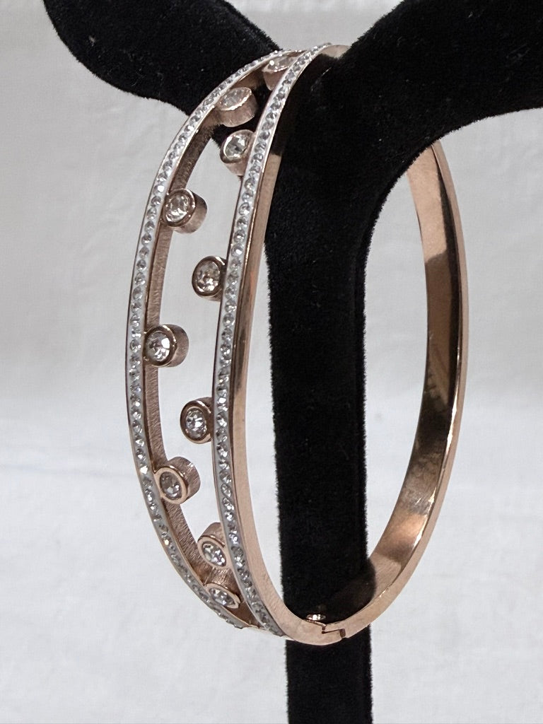 Celestial Gleam Open Crystal Bangle