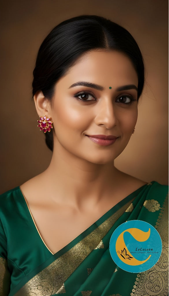 Blush Pink Floral Radiance Studs