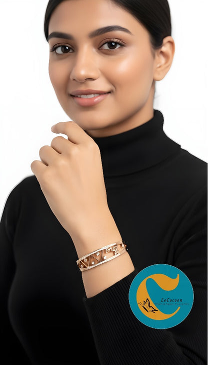 Eternal Love Crystal-Studded Bangle