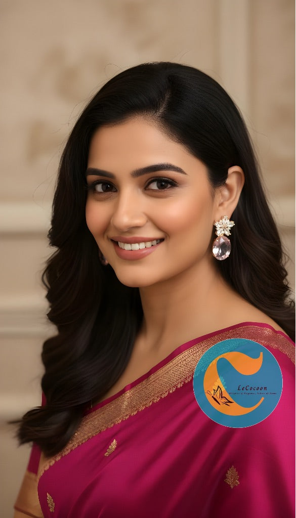 Crystal Bloom American Diamond Drop Earrings