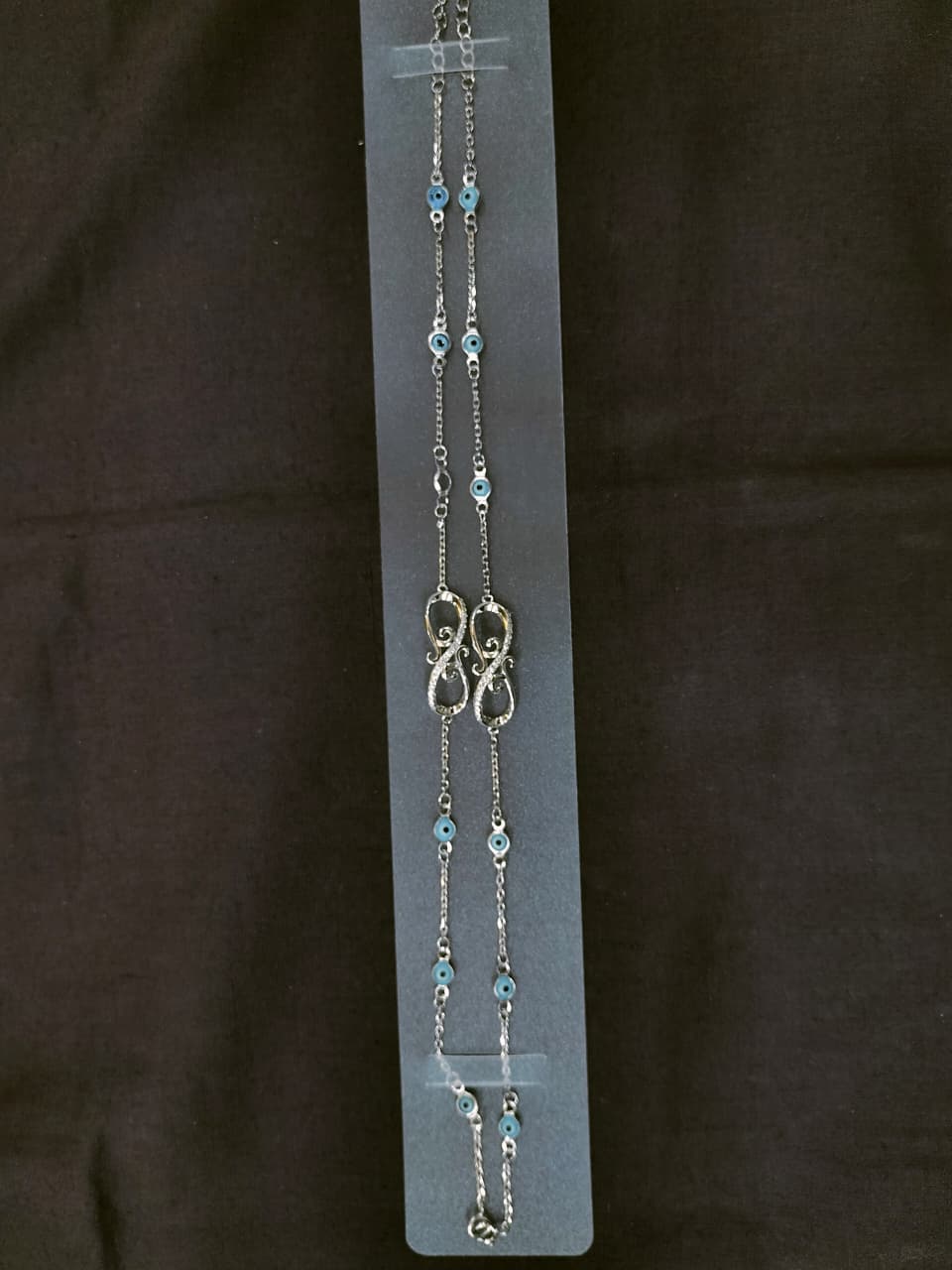 Infinity Guard Evil Eye Silver Anklet