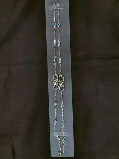 Infinity Guard Evil Eye Silver Anklet