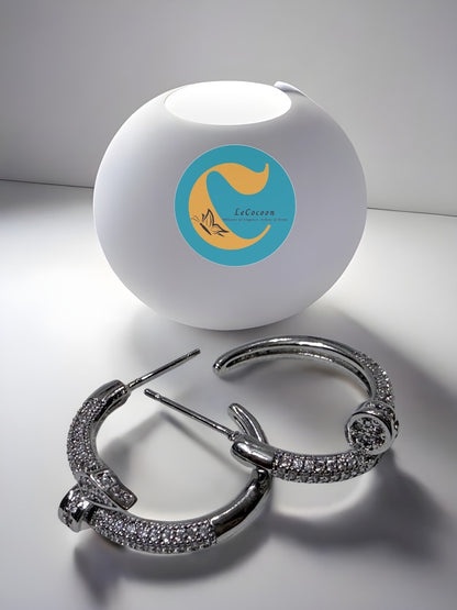 Eternal Glow Pave Hoop Earrings