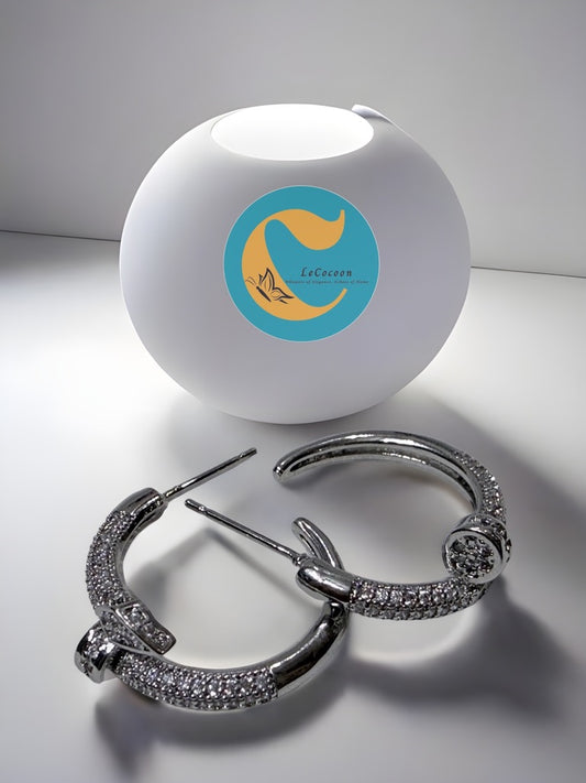 Eternal Glow Pave Hoop Earrings