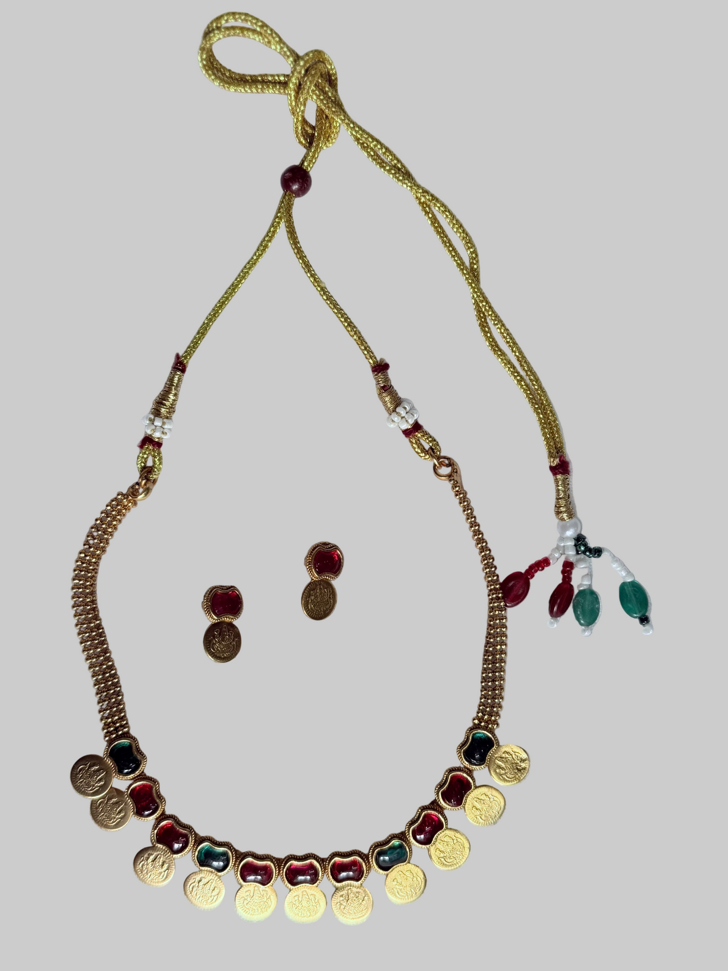 Coin Necklace Set with Earrings