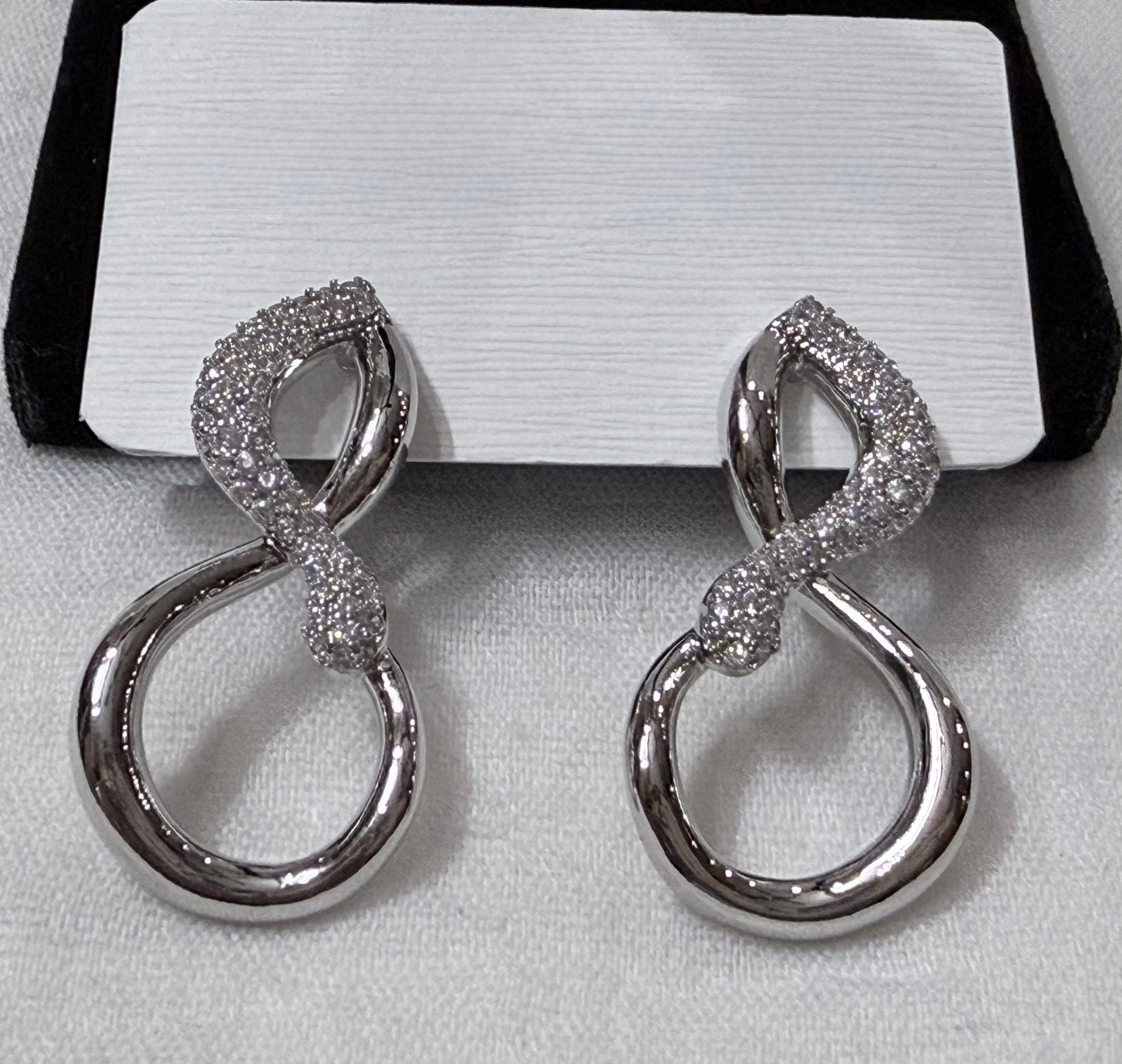 Silver Infinity Loop Designer Earrings