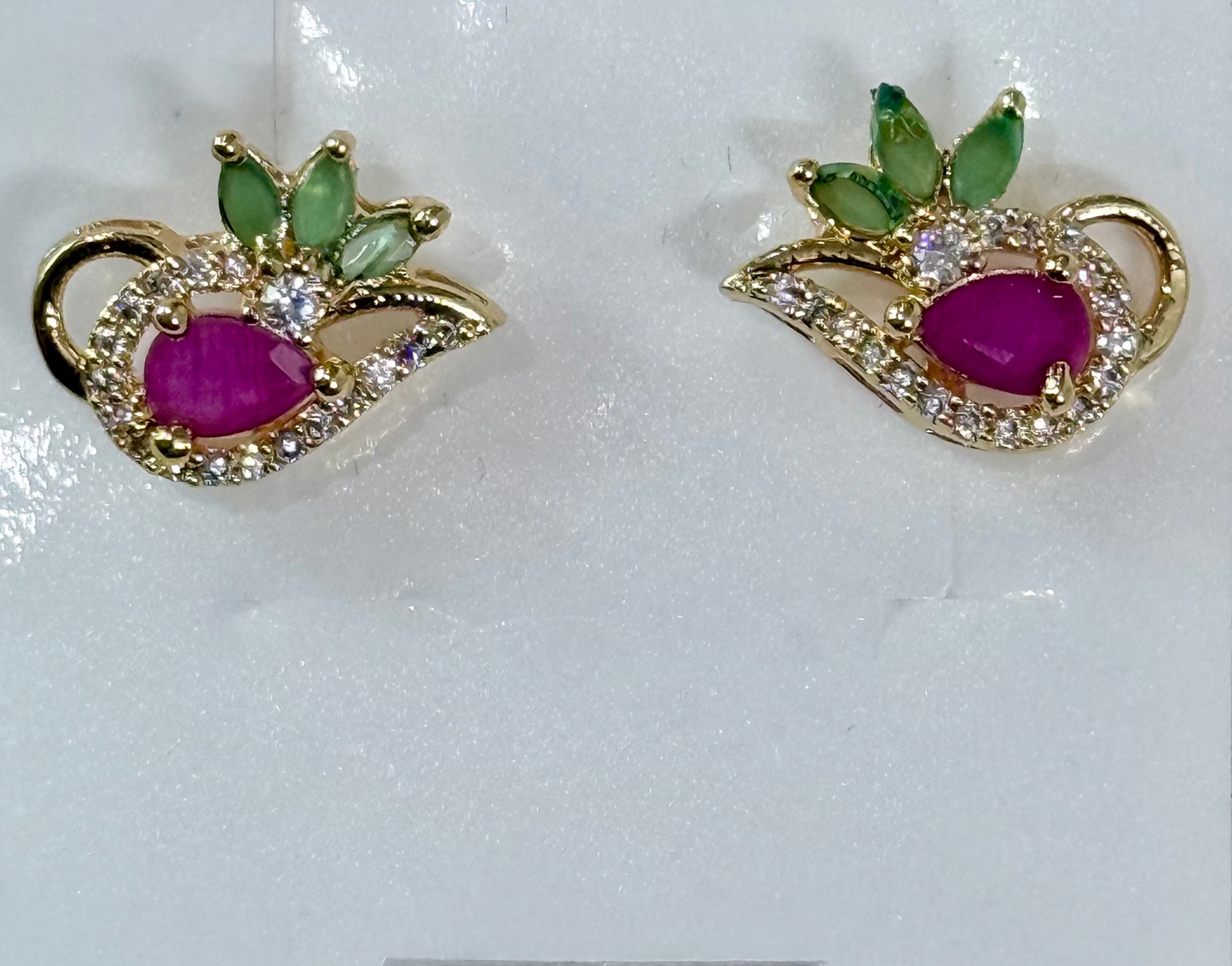 Bloom Aura American Diamond Stud Earrings