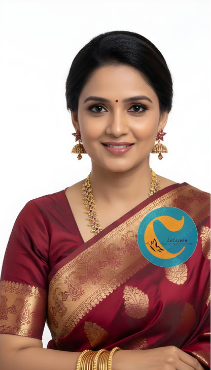 Blossom Charm American Diamond Floral Jhumka Earrings