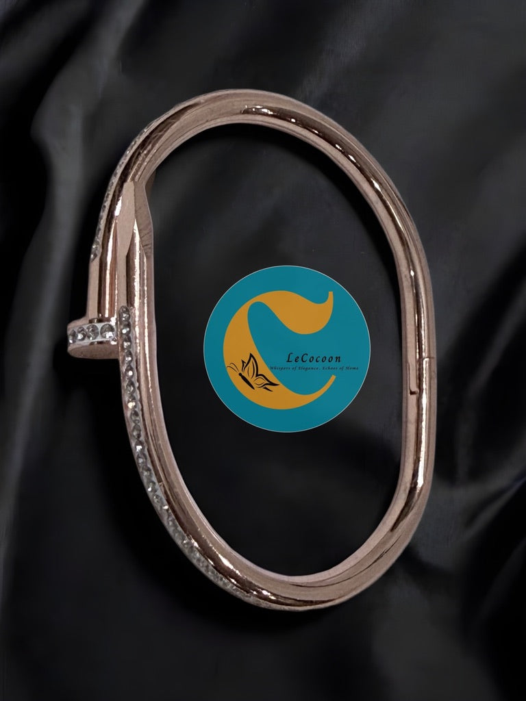 Nailhead Elegance Crystal Bangle