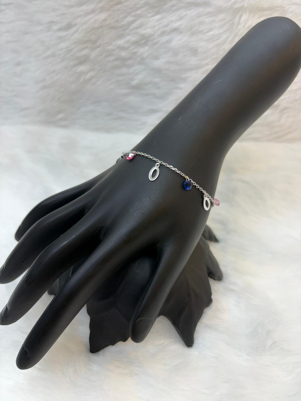 Multi-Charm Bracelet with Crystal Accents