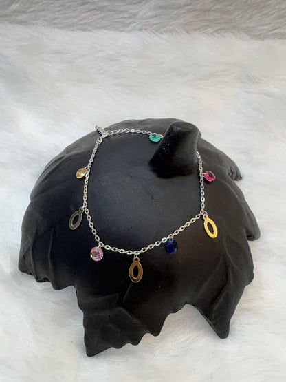 Multi-Charm Bracelet with Crystal Accents