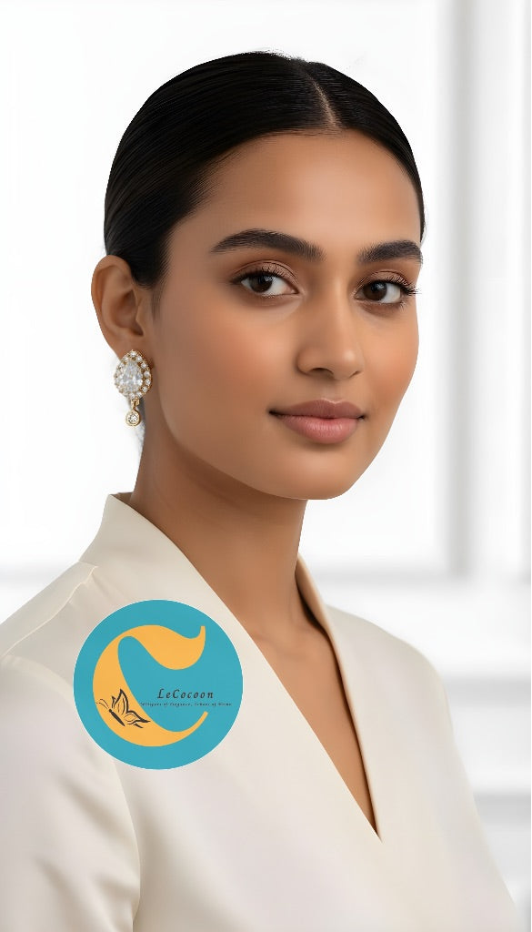 Crystal Teardrop American Diamond Earrings