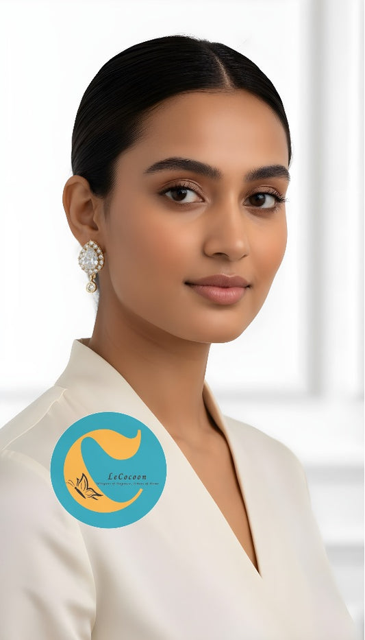 Crystal Teardrop American Diamond Earrings