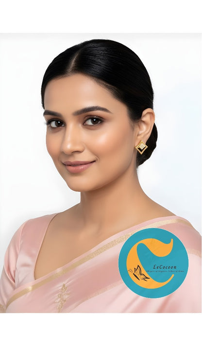 Aurora Twist American Diamond Stud Earrings