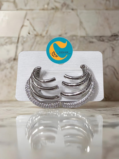 Radiant Arc American Diamond Ear Cuffs