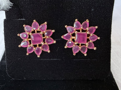 Blush Pink Floral Radiance Studs