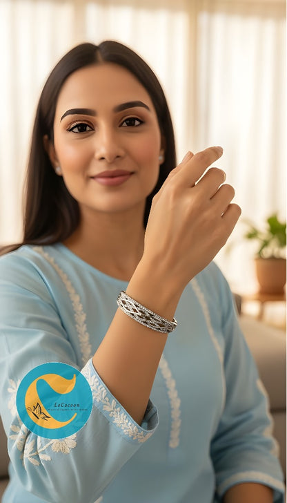 Twilight Weave Crystal Bangle