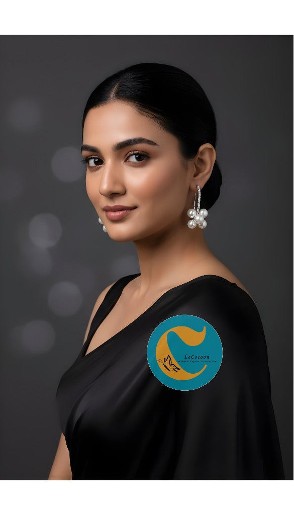 Pearl Cluster Elegance Drop Earrings