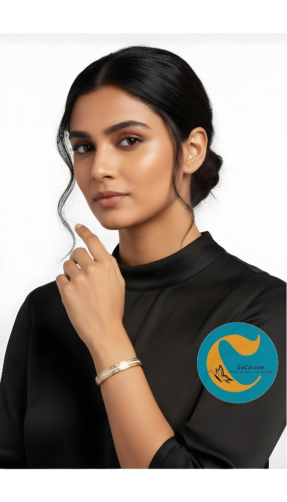 Eterna Luxe Crystal-Edged Bangle