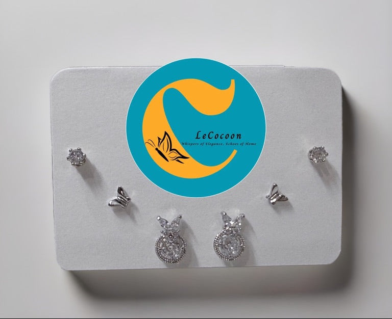 Butterfly Radiance Trio Earring Set