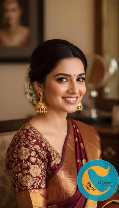 Royal Radiance Ruby-Pearl Jhumka Earrings