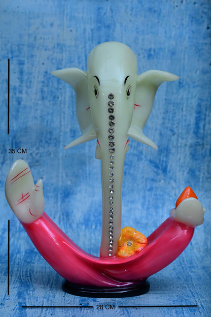 Leela Vinayaka – Glossy Modern Ganesha Statue (35 cm)