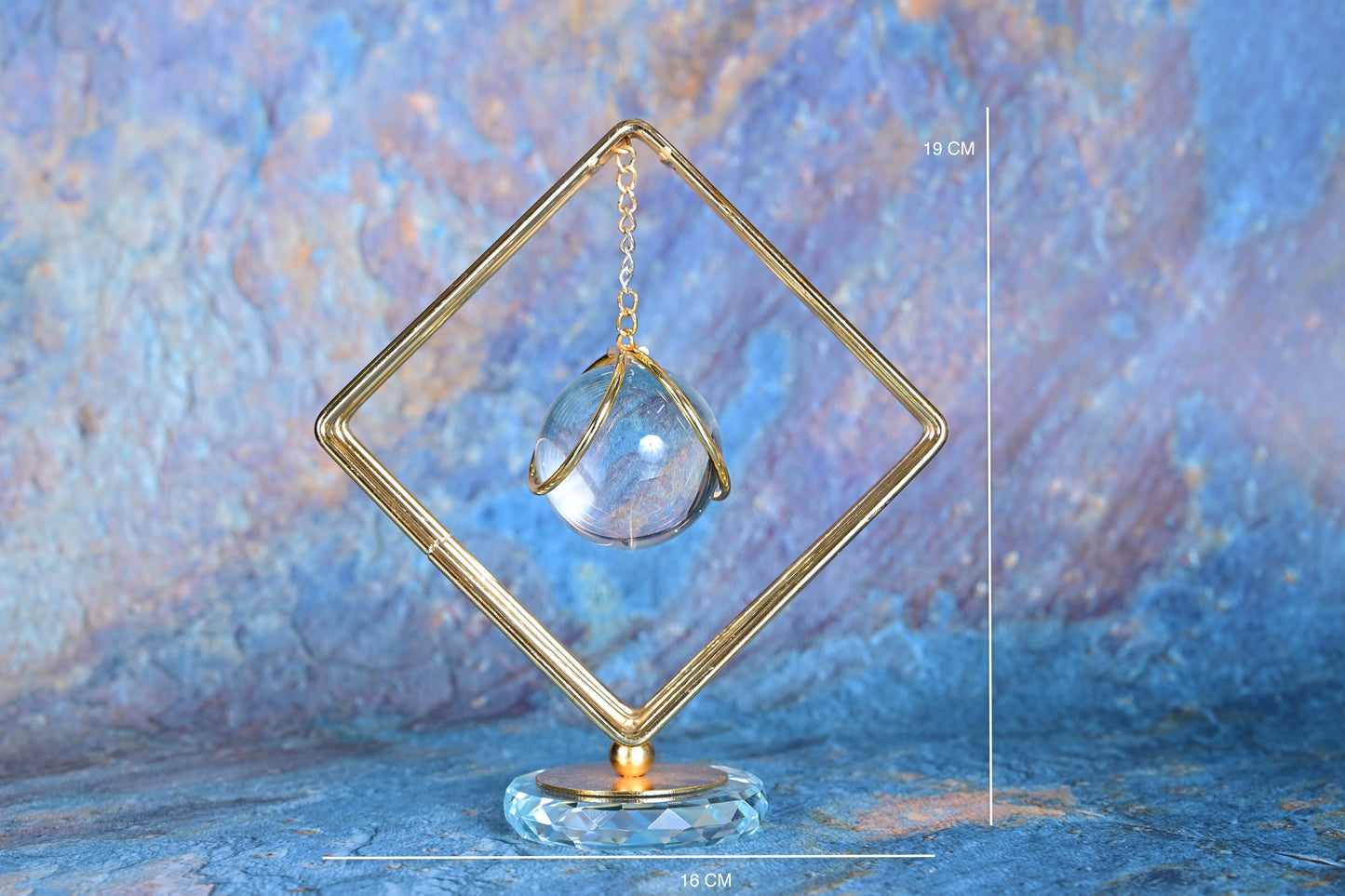 Orbit Table Accent with Crystal Core – Modern Luxe Design