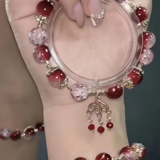 Fantasy Popcorn Cracked Crystal Beads Bracelet