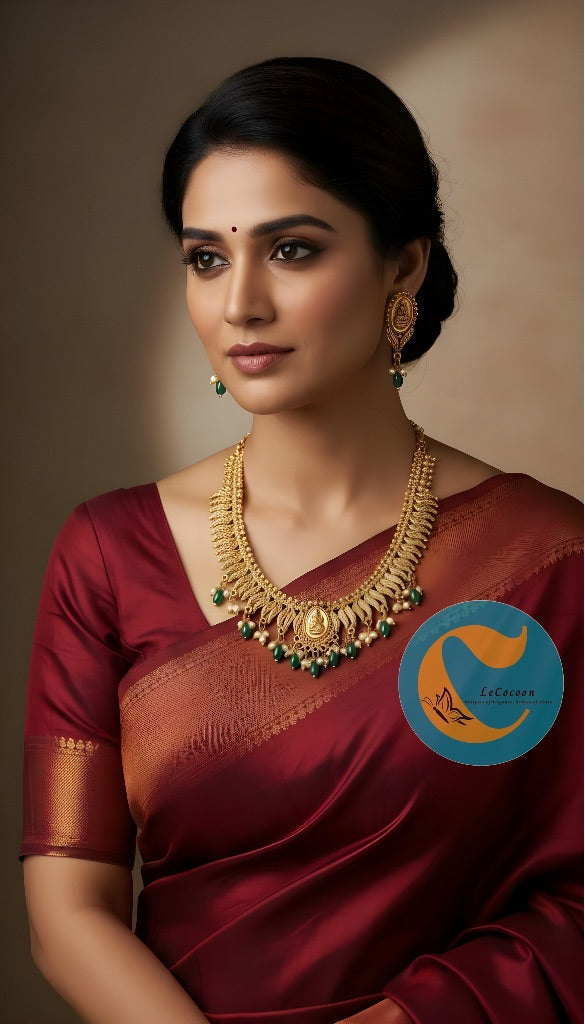 Lakshmi Pendant Necklace Set with Earrings