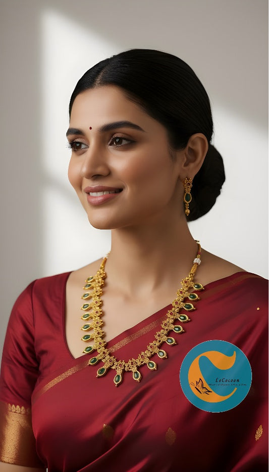 Necklace Set  Green Stone