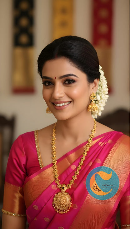 Coin Pendant Necklace with Jhumka Earrings