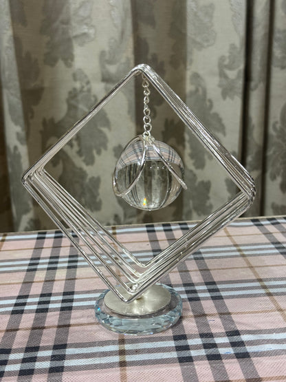 Orbit Table Accent with Crystal Core – Modern Luxe Design