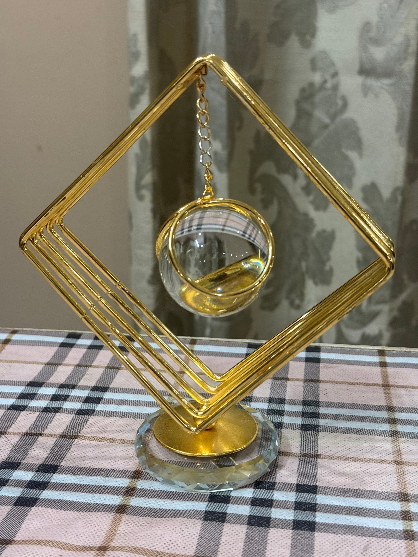 Orbit Table Accent with Crystal Core – Modern Luxe Design