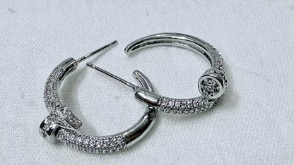 Eternal Glow Pave Hoop Earrings