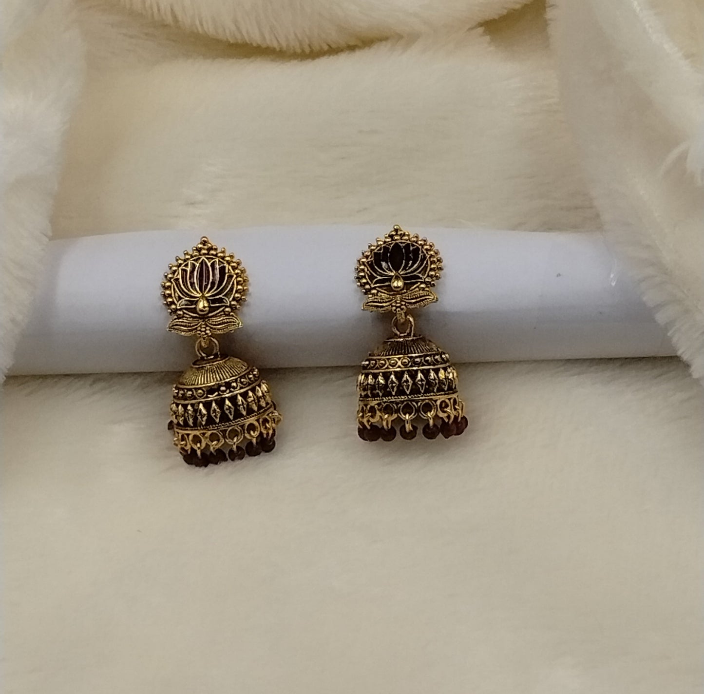 Padma Heritage Lotus Jhumka Earrings