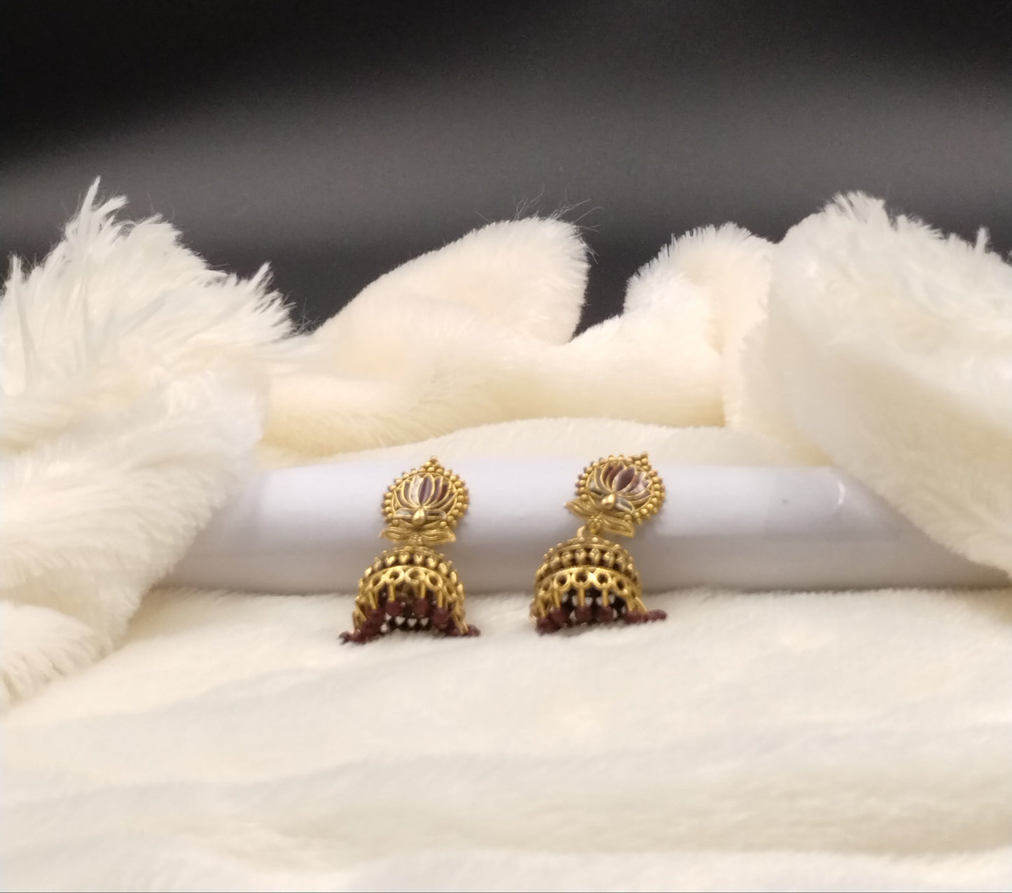 Padma Heritage Lotus Jhumka Earrings