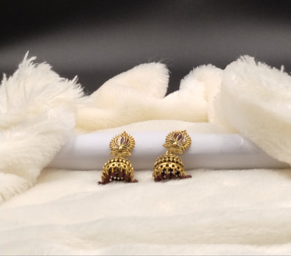 Padma Heritage Lotus Jhumka Earrings