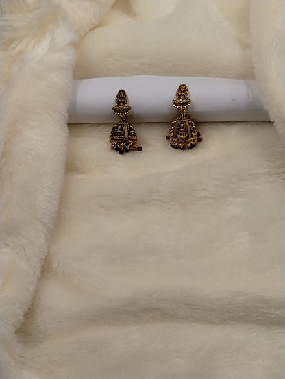 Lakshmi Temple Heritage Jhumka Earrings