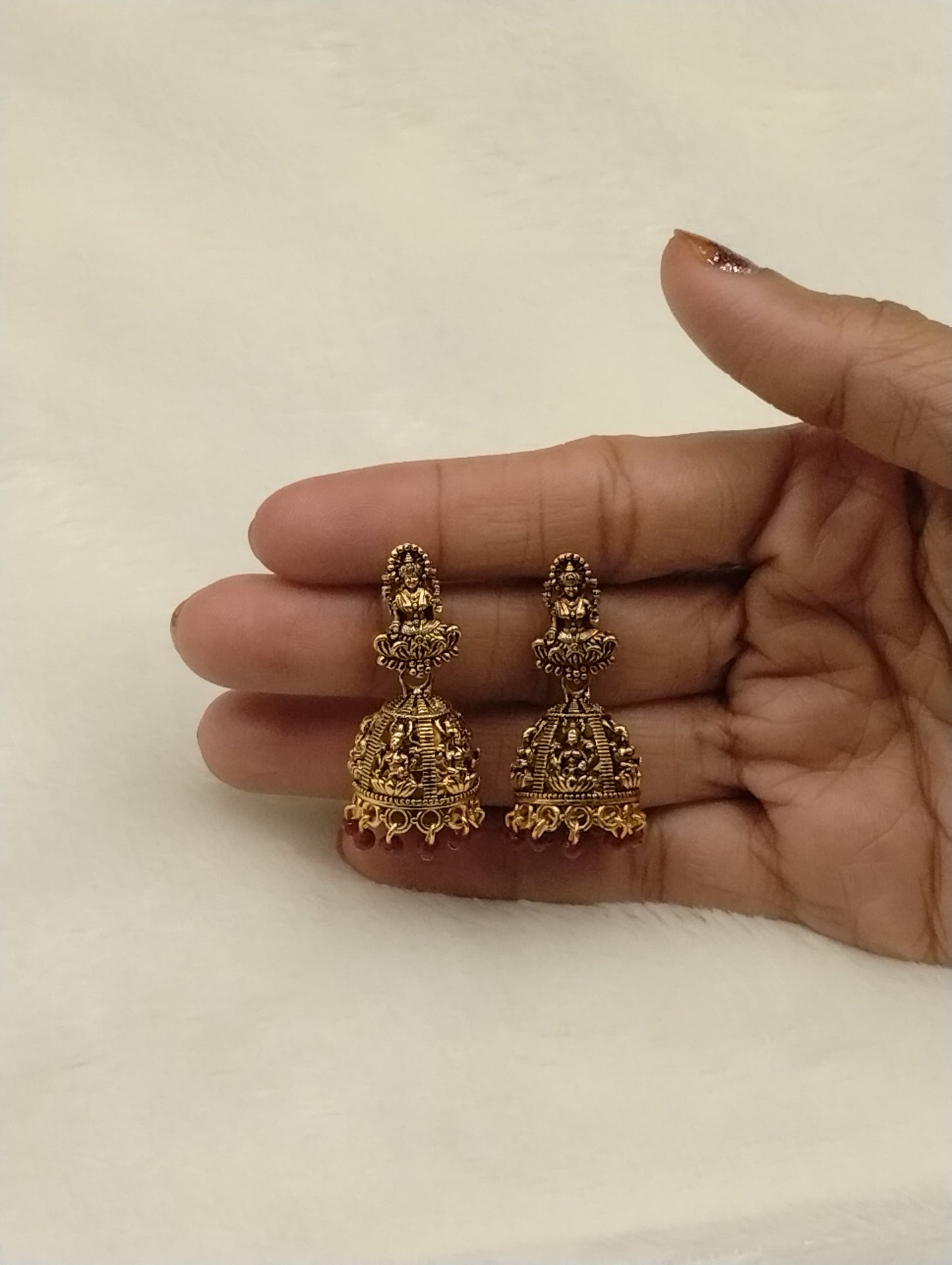 Lakshmi Temple Heritage Jhumka Earrings