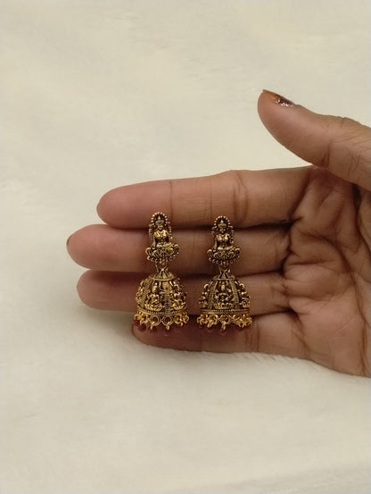 Lakshmi Temple Heritage Jhumka Earrings