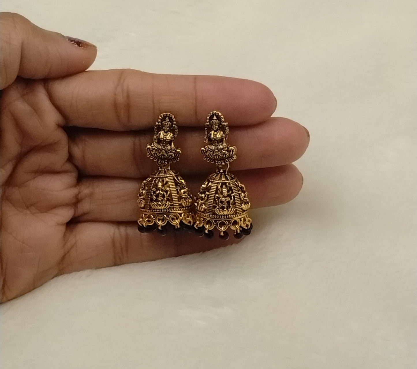 Lakshmi Temple Heritage Jhumka Earrings