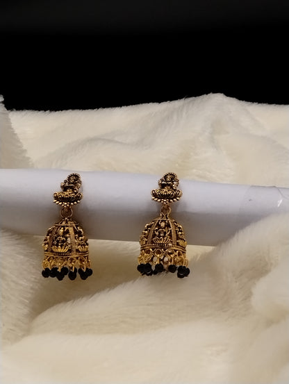 Lakshmi Temple Heritage Jhumka Earrings