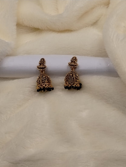 Lakshmi Temple Heritage Jhumka Earrings