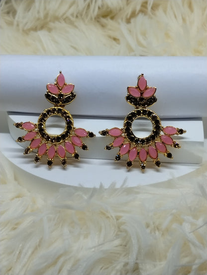 Blush Bloom Statement Earrings